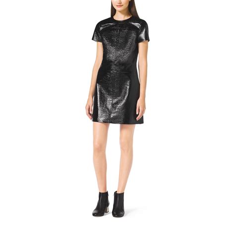 michael kors faux leather dress